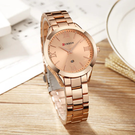 🌟 CURREN Gold Bracelet Watch