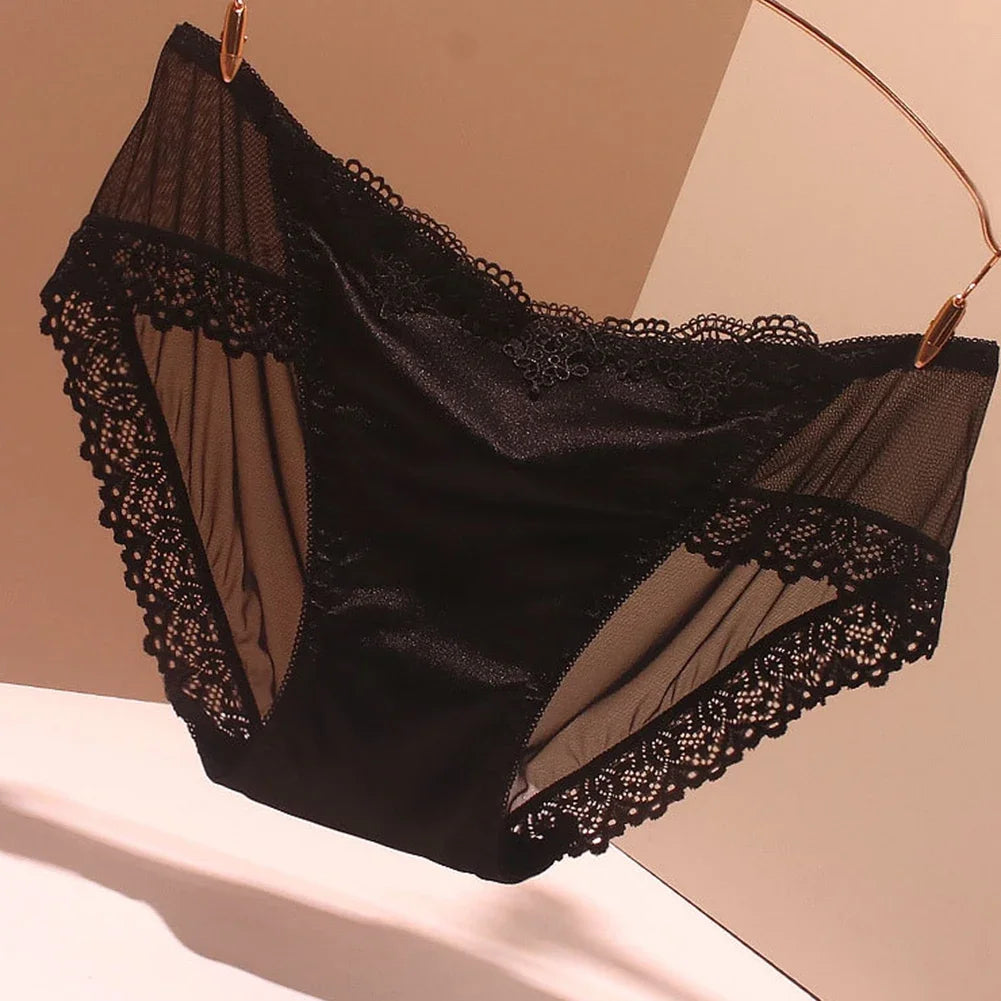 š Women's Panties Smooth Seamless Underpants ā Satin & Lace Sexy Lingerie