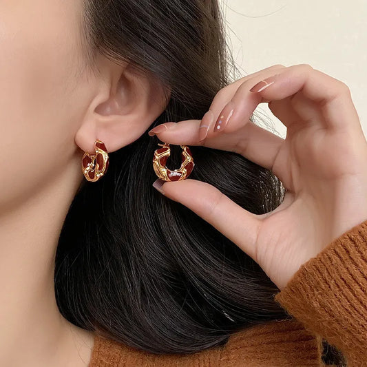 π«π· French Light Luxury Hoop Earrings