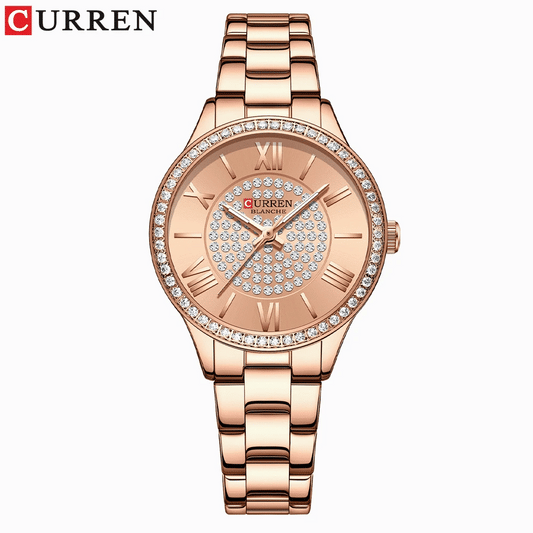 💖 CURREN Luxury Rose Dial Watch