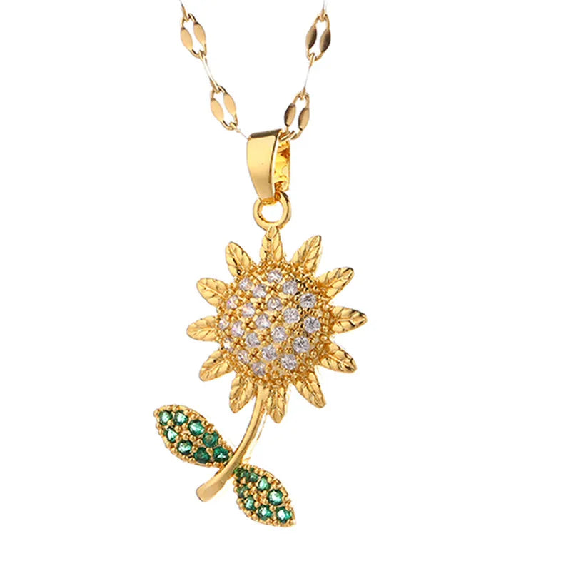 🌼 Daisy Flower Pendant Necklace