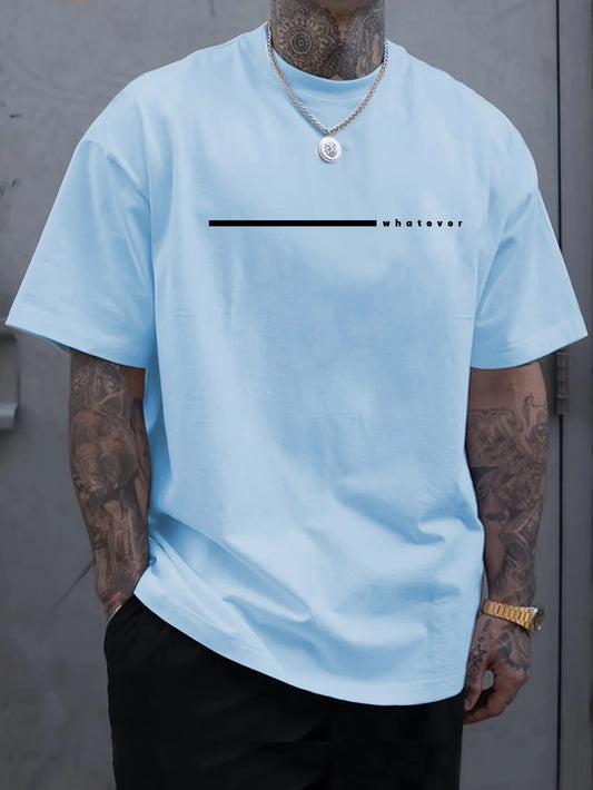 π Summer Men's 100% Pure Cotton Casual Sports T-Shirt