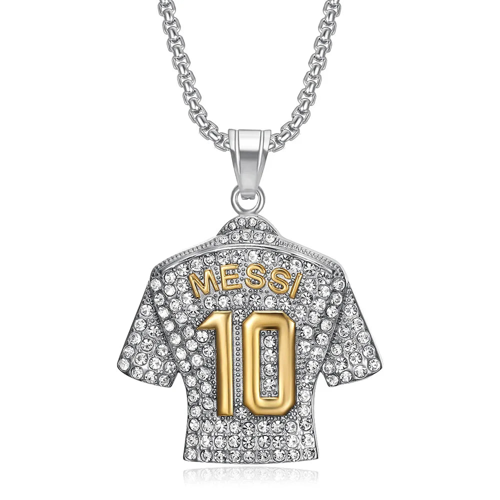 🔥 MESSI No.10 HIP-HOP NECKLACE ⚽✨