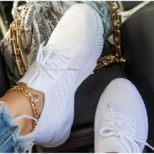 👟 Women Sneakers Breathable Lace-Up Summer Sports Shoes