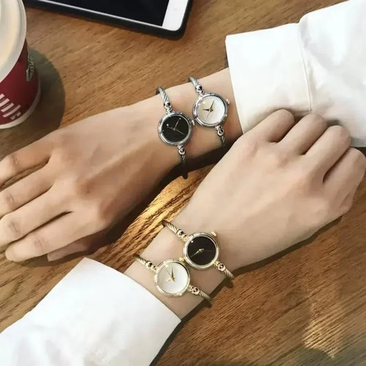 💛 Elegant Small Gold Bangle Watch