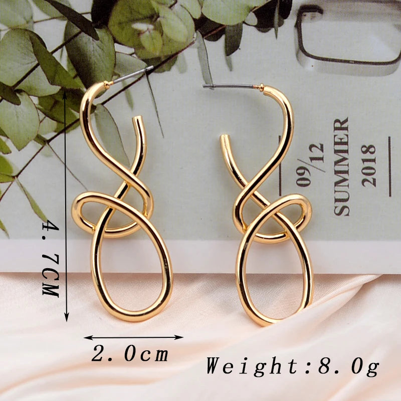 🔮 Vintage Knitted Metal Dangle Earrings