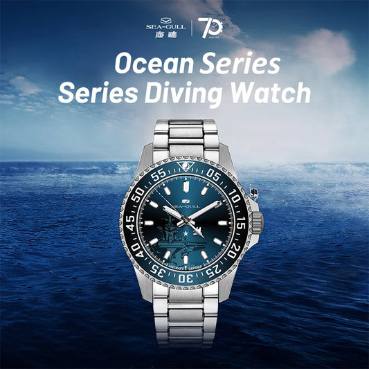 🌊 Seagull 44mm Diving Watch – Ocean Series Automatic Mechanical Watch