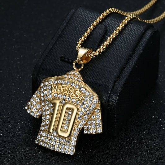 🔥 MESSI No.10 HIP-HOP NECKLACE ⚽✨