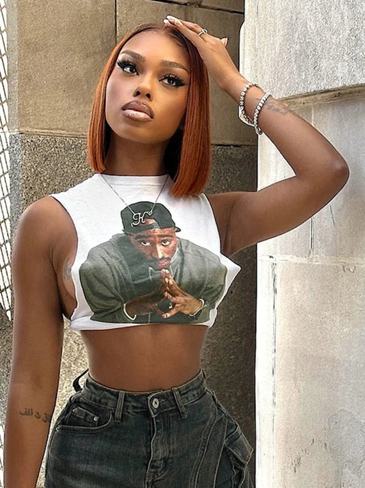 π¨ Portrait Power β The Y2K Graphic Crop Top