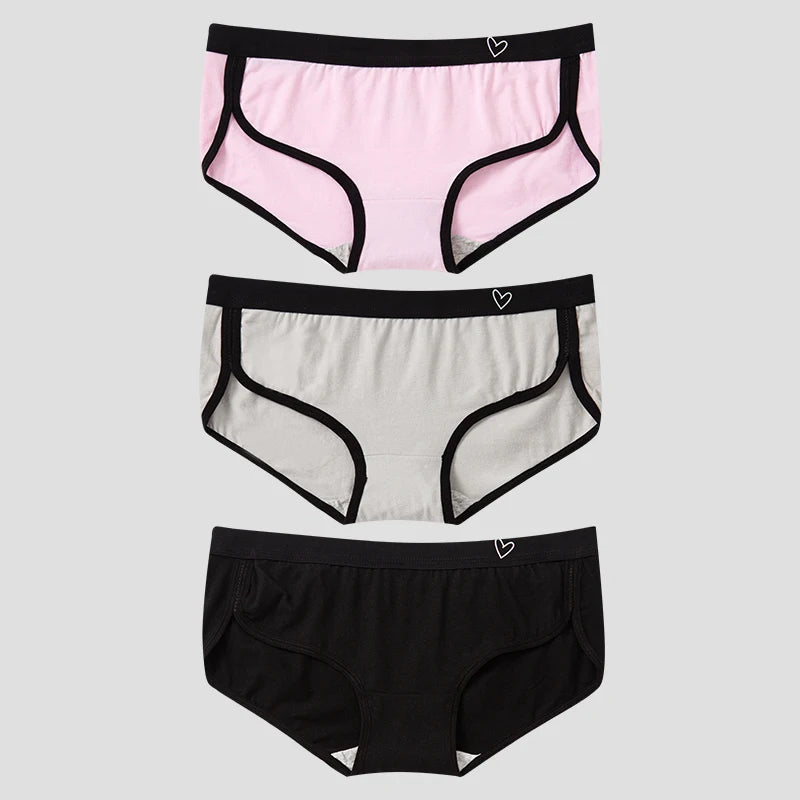 👙 BANNIROU 3Pcs Women's Briefs – Cotton Sports Fitness Panties