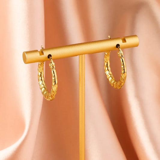 β¨ Fashion Textured Hoop Earrings