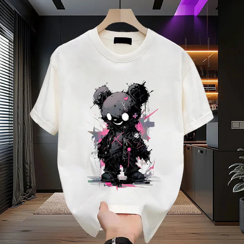 π€ Black Bear Fun Printed T-shirt