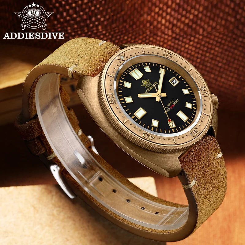 ⚓ Addies Dive 2104 Men's Bronze Dive Watch