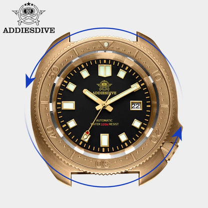 ⚓ Addies Dive 2104 Men's Bronze Dive Watch