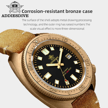 ⚓ Addies Dive 2104 Men's Bronze Dive Watch