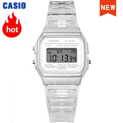 🧊 Casio Transparent Digital Watch – Unisex LED Sport Style
