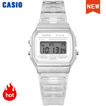 🧊 Casio Transparent Digital Watch – Unisex LED Sport Style