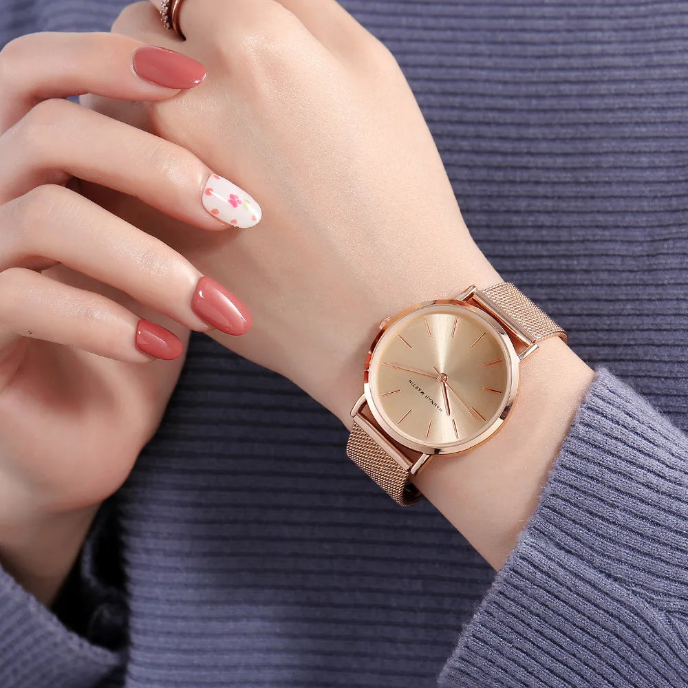 🌸 Luxury Rose Gold Ladies Watch