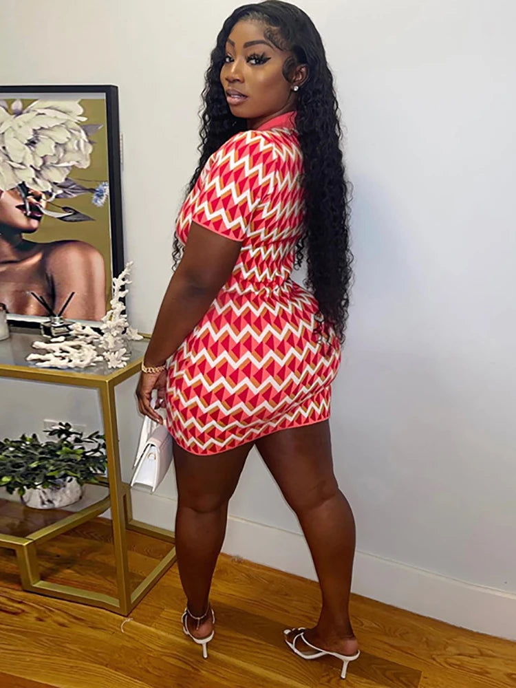 💖 Simenual Striped Y2K Mini Dress