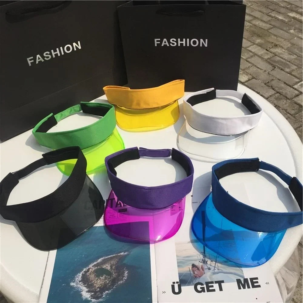 🕶️ Transparent Anti-UV Sun Visor – Stylish Summer Protection