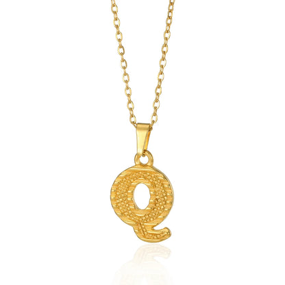🔠 Gold Stainless Steel Initial Necklace