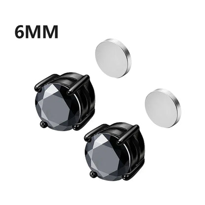 💎 1 Pair Crystal Strong Magnetic Ear Stud Clip Earrings
