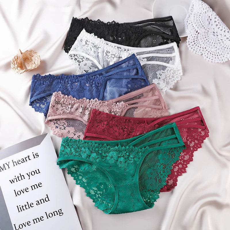 👙 Lace Transparent Low-Rise Panties – Feminine & Flirty