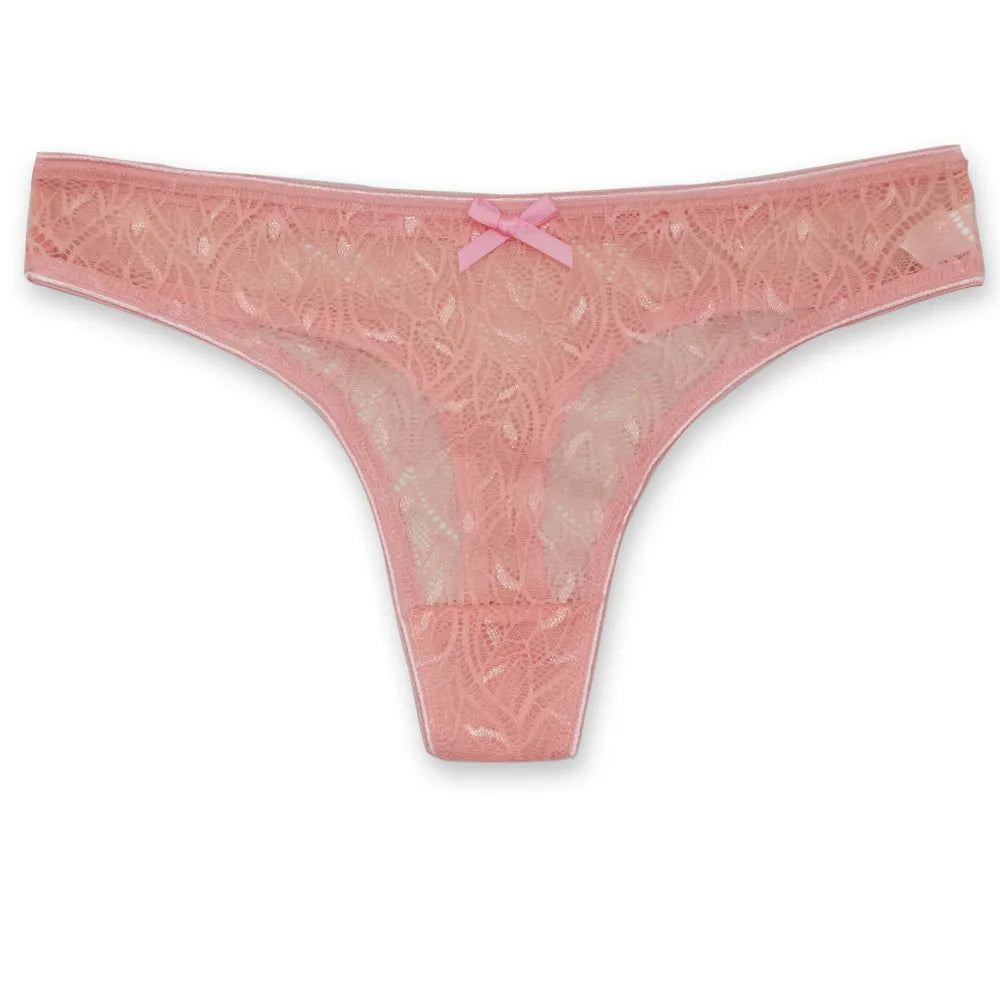 💖 Lace Patchwork Thong – Elegant Comfort Fit