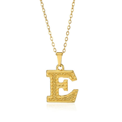 🔠 Gold Stainless Steel Initial Necklace