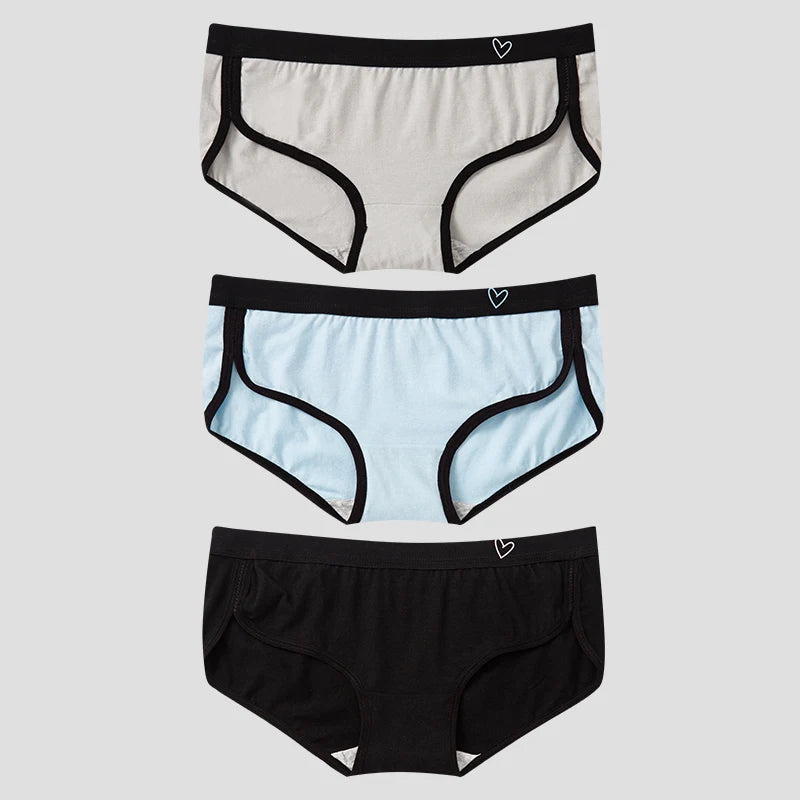 👙 BANNIROU 3Pcs Women's Briefs – Cotton Sports Fitness Panties