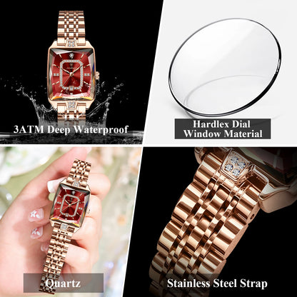 💼 POEDAGAR Luxury Rectangle Watch