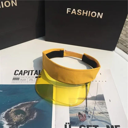 🕶️ Transparent Anti-UV Sun Visor – Stylish Summer Protection