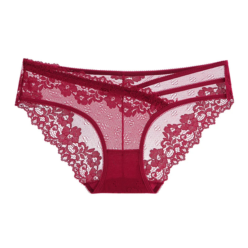 👙 Lace Transparent Low-Rise Panties – Feminine & Flirty