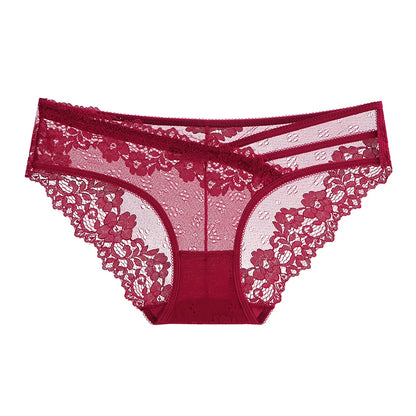 👙 Lace Transparent Low-Rise Panties – Feminine & Flirty