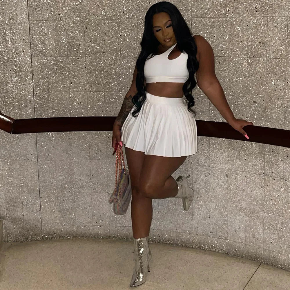 🔥 SEXY SPORTY 2-PIECE SET - Crop Top & Tennis Skirt 💪