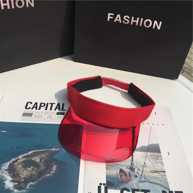 🕶️ Transparent Anti-UV Sun Visor – Stylish Summer Protection