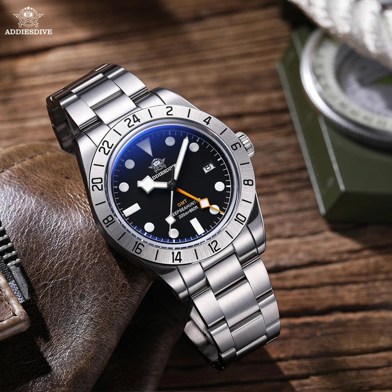 🕶️ ADDIESDIVE GMT Men's Luxury Quartz Watch