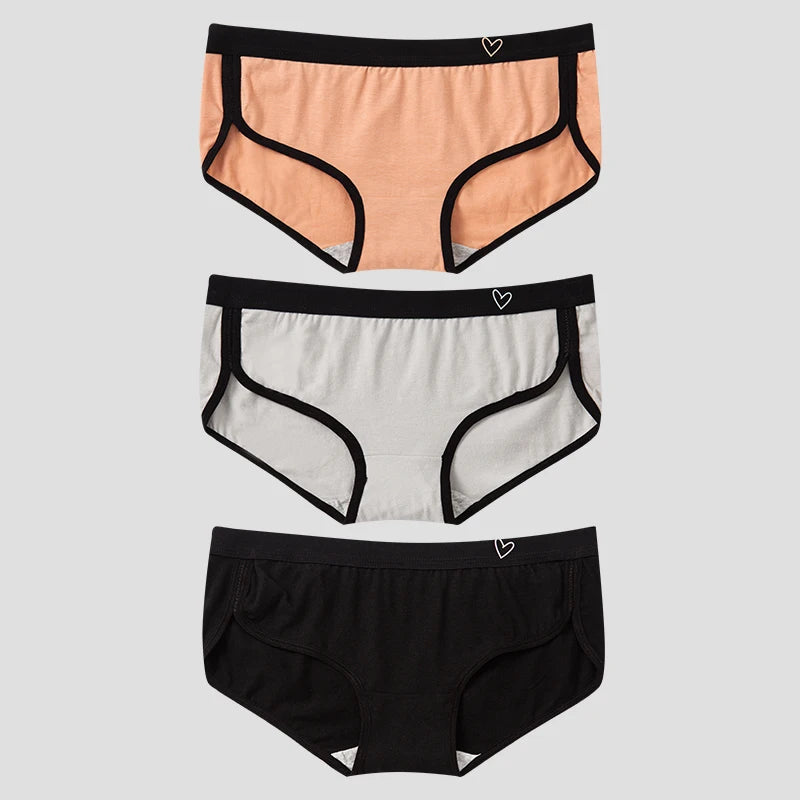 👙 BANNIROU 3Pcs Women's Briefs – Cotton Sports Fitness Panties