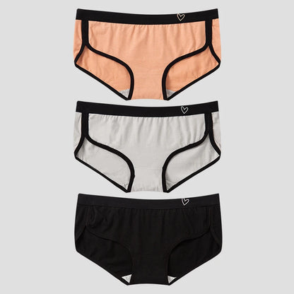 👙 BANNIROU 3Pcs Women's Briefs – Cotton Sports Fitness Panties