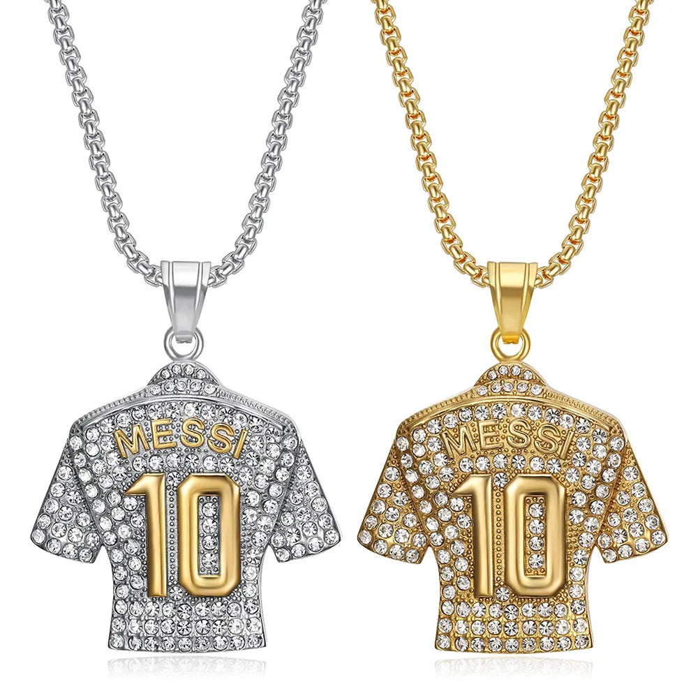 🔥 MESSI No.10 HIP-HOP NECKLACE ⚽✨