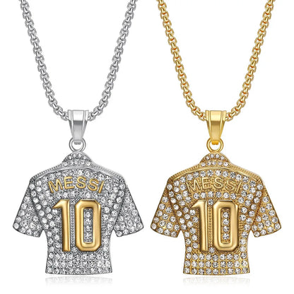 🔥 MESSI No.10 HIP-HOP NECKLACE ⚽✨