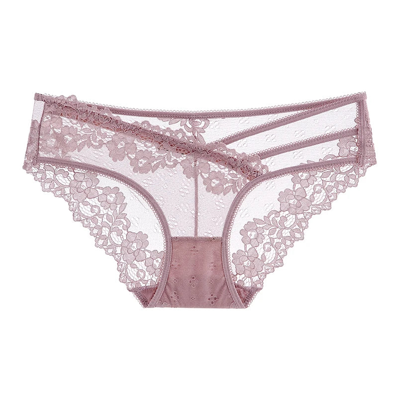 👙 Lace Transparent Low-Rise Panties – Feminine & Flirty