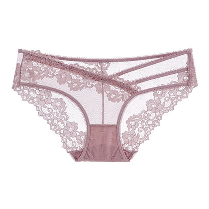 👙 Lace Transparent Low-Rise Panties – Feminine & Flirty