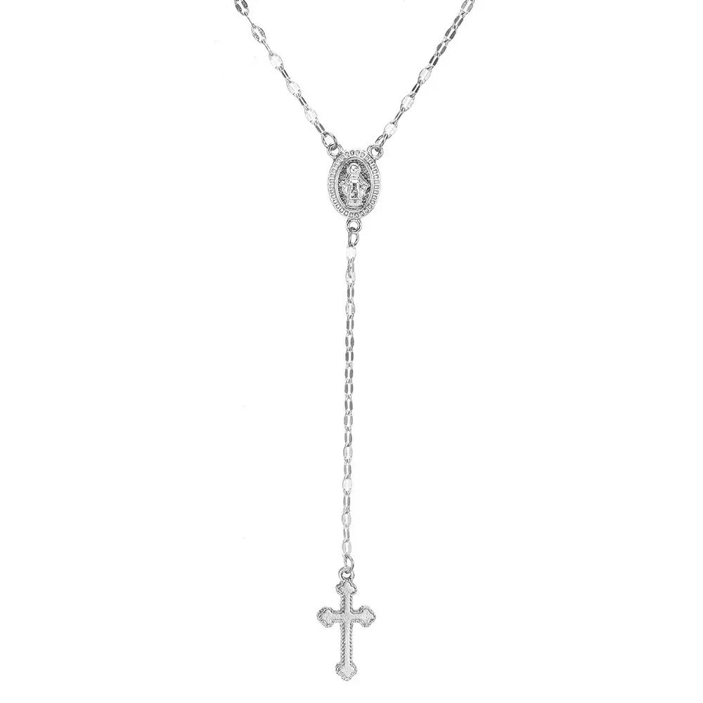 ✝️ 2024 New Vintage Christian Cross Bohemia Rosary Pendant Necklace