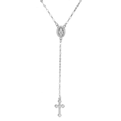 ✝️ 2024 New Vintage Christian Cross Bohemia Rosary Pendant Necklace