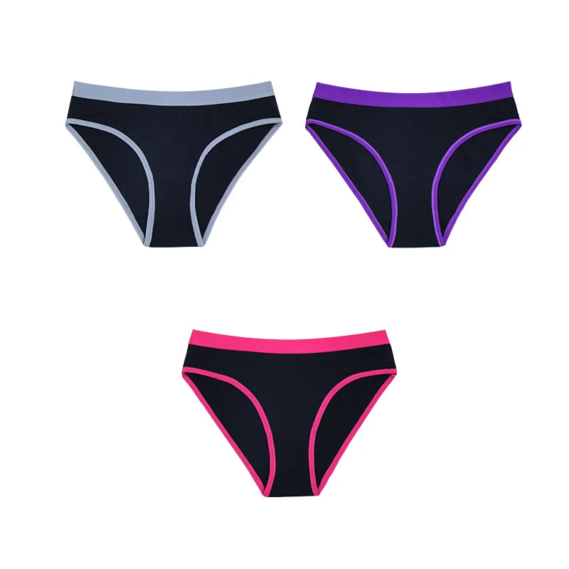 💖 3PCS Soft Cotton Sports Briefs – Comfortable & Breathable
