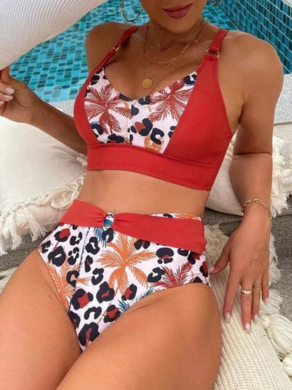 🐆 LEOPARD PRINT HIGH-WAIST BIKINI 👙