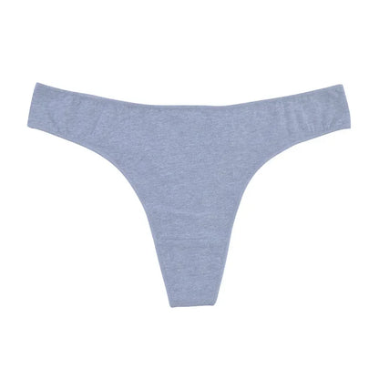 👙 6pcs Cotton Women's Thongs – Breathable Low Waist Underwear