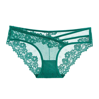 👙 Lace Transparent Low-Rise Panties – Feminine & Flirty