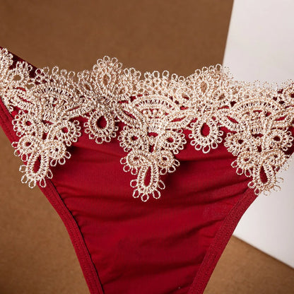 🔥 Sexy G-String Underwear – Floral Embroidery T-Back Lingerie